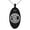 Black, variant on Stainless Steel Three-Tiered Pine Kamon Crest Engraved Small Oval Charm Pendant Necklace