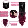 thumbnail image 3 of 7-piece 16 Clips Thick Curly Straight Full Head Clip in Double Weft Hair Extensions Wig for Women, 3 of 4