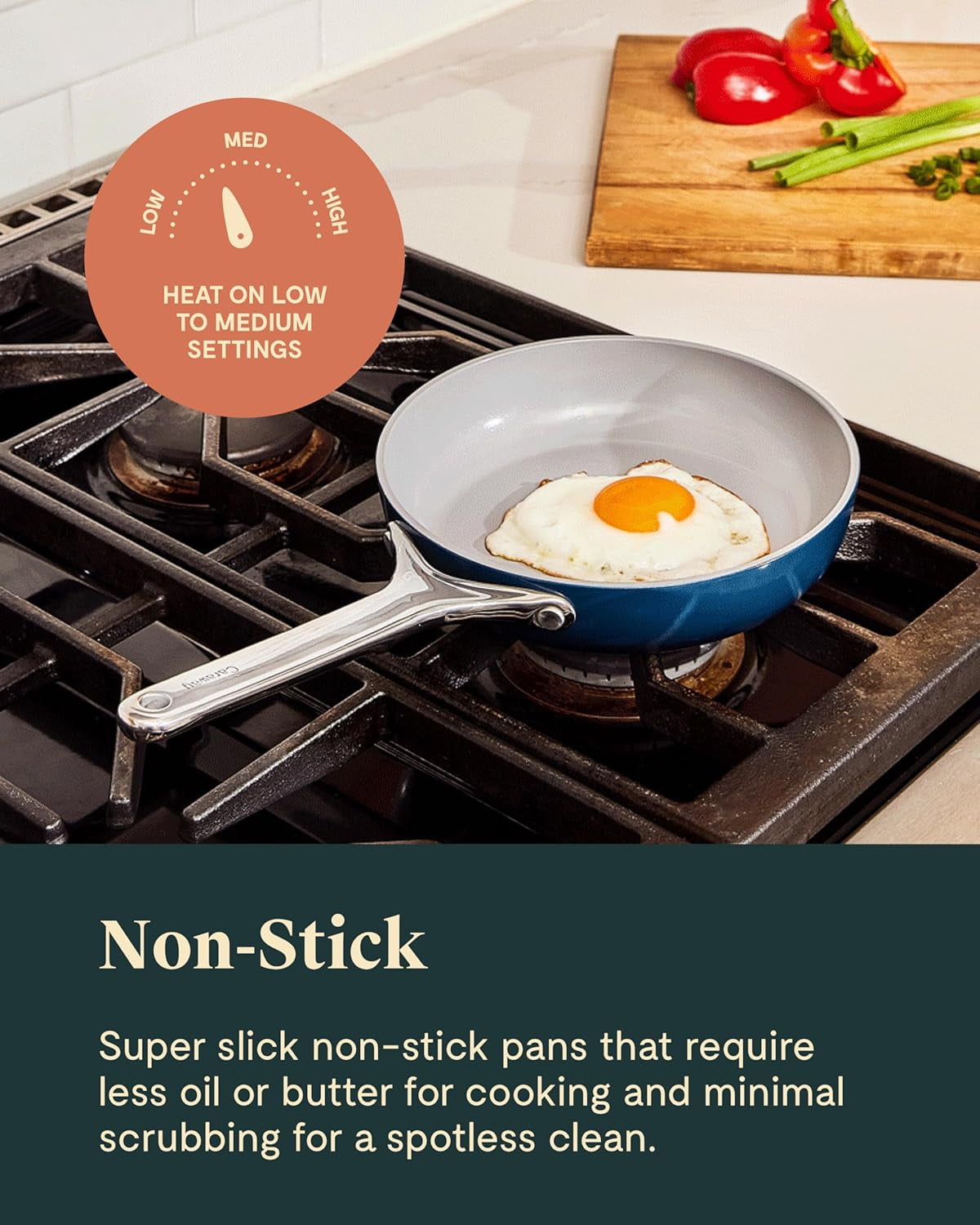 Caraway Mini Cookware Set - Non-Stick Ceramic Fry Pan (1.05 qt, 8") & Sauce Pan (1.75 qt) - Oven Safe & Stovetop Agnostic (Gas, Electric & Induction) - Marigold