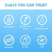 Vitamin World CoQ10 200 mg Softgels, Coenzyme Q10 Supplements for Antioxidant Support, Heart Health & Energy Production, Gluten Free, 120 Rapid Release Softgels