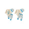 thumbnail image 2 of RUINIXCW Baby Boys First Hanukkah Outfits Dreidel Menorah Print Romper Pants Hat, 2 of 6