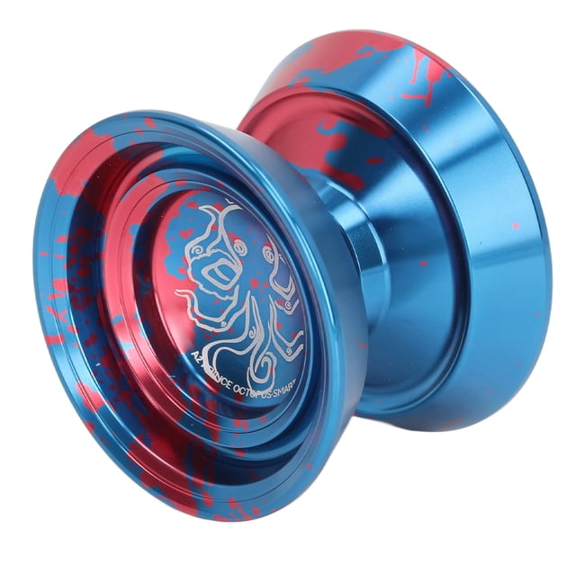 Balle Yoyo Professionnelle, Yoyo en Alliage d'Aluminium Non Réactive avec Rotation Puissante, Traitement de Sablage Lisse, Coque en Métal, Roulements en Acier Inoxydable avec 3 Ficelles, 1 Gant