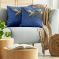 thumbnail image 5 of Ambesonne Turtle Throw Pillow Cover 2 Pack, Sea Animal Swimming, 20", Blue Yellow, 5 of 5