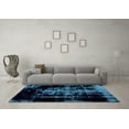thumbnail image 3 of Ahgly Company Indoor Square Abstract Light Blue Modern Area Rugs, 4' Square, 3 of 4