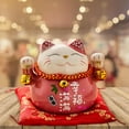thumbnail image 6 of Ceramic Thriving Business Lucky Cat Piggy Bank,Best Gift for Business Opening,Feng Shui Decor Attract Wealth Luck - Happiness, 6 of 8