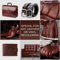 thumbnail image 4 of DEWEL Brown Leather Recoloring Balm, Leather Recolor Renew Restore Repair Cream Kit for Faded Aged Leather Vinyl Couches Car Seats Boots Furniture Leather Dye-Set of 7, 4 of 5