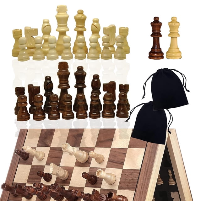 Juego de piezas de ajedrez Baspoom Nature Wood Tournament Staunton