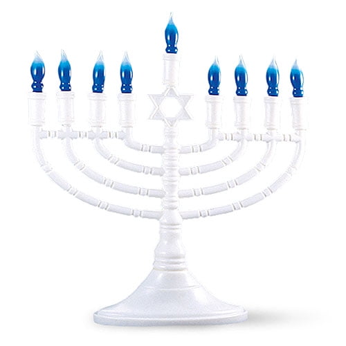 rite lite judaica deluxe white electric menorah with bulbs Walmart