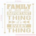 thumbnail image 3 of Everything Home Decor Vinyl Lettering Family Quote Wall Stickers, 23x23-Inch, Beige, 3 of 6