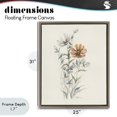 thumbnail image 4 of Stupell Industries Transitional Organic Watercolor Blooms Brown Floating Frame Canvas Art, 25 x 31, by Cady Driver, 4 of 8