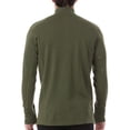 thumbnail image 2 of 100% Merino Wool - Men’s Midweight Quarter Zip - Warm Pullover - Midlayer - Olive Drab - XX-Large, 2 of 7
