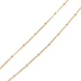 thumbnail image 3 of Gargantilla de cadena fina con cuentas satélite en oro, oro rosa o plata | joyería minimalista y delicada dorado, 3 of 4