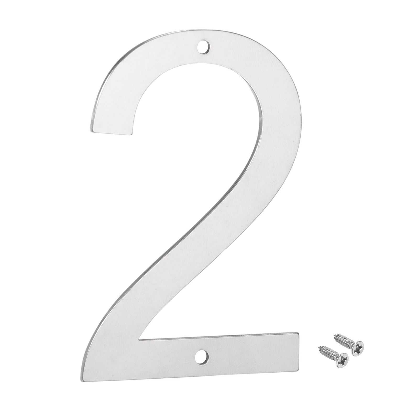 Uxcell 5 Inch 304 Stainless Steel House Number Polishing for Door Mailbox(Number 2)