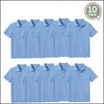 thumbnail image 2 of 10-Pack School Uniform Tagless Polo Tshirt for Little Boys & Big Boys, 2 of 7