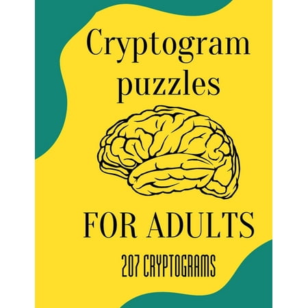 Cryptogram puzzles for adults : Brain games for adults - Large activity words crossword puzzle book - Word sudoku books for adults - Logic puzzles - Brain quarantine activities - Big memory crossword (Paperback)