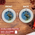 thumbnail image 3 of 3drose, Cedar Waxwing Bird on Chinaberry Tree, Texas - Na02 Rnu0489 - Rolf Nussbaumer, Circle Porcelain Ornament, 3 of 7