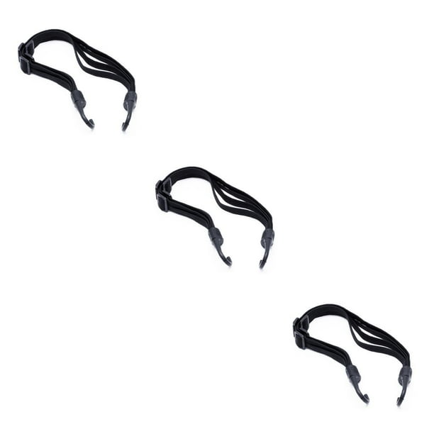Naiovety casco retráctil cadena cuerda elástica universal correa fija casco equipaje cable flexible para motocicleta bicicleta negro / 60 cm Type1 NO1