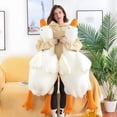 thumbnail image 5 of Jättestor Vit Gås Plyschleksak Stor Anka Docka Stort Gosedjur Mjuk Plyschkudde Kudde för Barn Flickor Baby (50cm) Vit 90cm, 5 of 5
