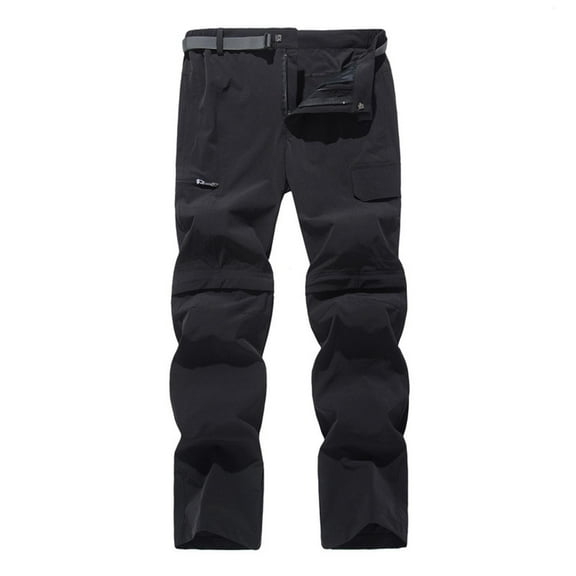Dpytoraw Men Outdoor Sports Casual Quick Drying Pants Removable Four Stretch Hiking Pants