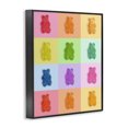thumbnail image 2 of Stupell Industries Contemporary Rainbow Gummy Bear Candy Grid Black Framed Giclee Art, 11 x 14, by LISH Creative, 2 of 8