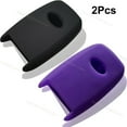 thumbnail image 2 of Dobrev Silicone Keyless Entry Case Fob Protector Cover Skin for Kia Niro Optima Sedona Sportage Sorento Soul Forte 2017 2018 2019 Smart Key   black and purple, 2 of 4