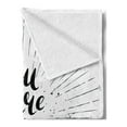 thumbnail image 2 of Saying Soft Flannel Fleece Blanket, Monochrome You are My Sunshine Words Valetines Day Theme with Starburst Lines, Cozy Plush for Indoor and Outdoor Use, 60" x 80", Black and White, by Ambesonne, 2 of 5