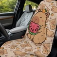 thumbnail image 4 of XYZCANDO Capybara Watermelon Pattern Design Sweat-Absorbent Car Towel Seat Covers for Outdoor Gym, Sweat Washable Easy Install Car Seat Protector, 4 of 11
