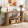 thumbnail image 3 of Tribesigns 62.9-Inch Console Table with Storage, 3-Tier Long Narrow Entryway Sofa Table for Living Room Hallway Entrance, 3 of 6