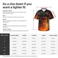 thumbnail image 5 of Sikiie Fiery Dragon Of Chaos Print Men's Hawaiian Shirt, Summer Beach Button Pocket Short Sleeve T-Shirt,Large, 5 of 7