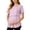 Pink, variant on WAGUTH Women's Maternity Nursing Tops Striped Double Layer Breastfeeding Shirt Short Sleeve Stretch Pregnancy Tunic Blouses,Pink,S