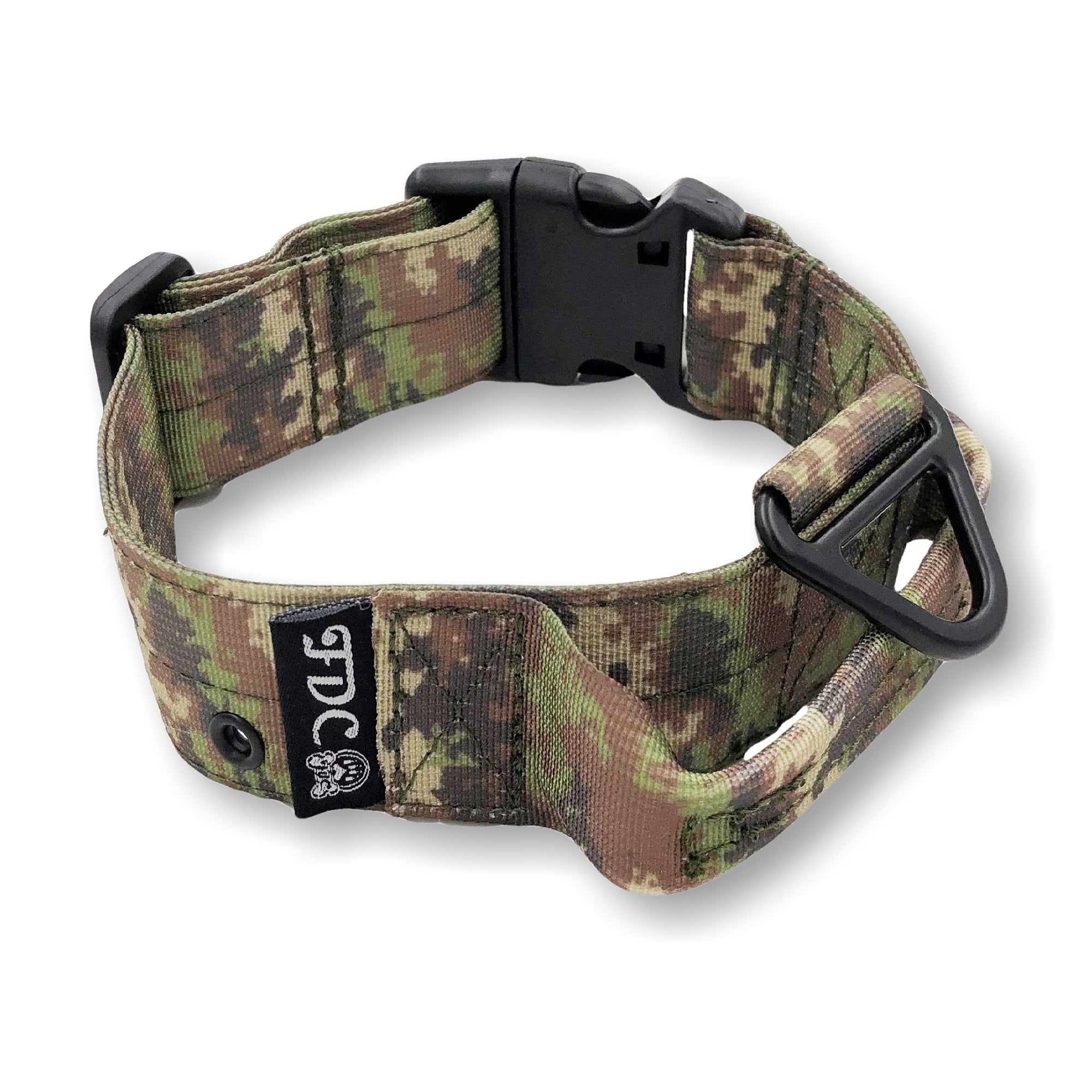 HEAVY DUTY Dog Tactical Collar with Handle 1.5in Width Training Military Army TAG Hole Medium Large Dog