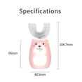 thumbnail image 4 of Herramientas de limpieza de dientes de cepillo de dientes automático eléctrico ultrasónico para niños en forma de U Labymos Natural, 4 of 7