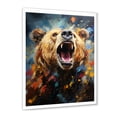 thumbnail image 2 of Designart "Expressionist Grizzly Bear Energy I" Animals Bear Picture Framed Wall Art Prints, 2 of 5