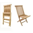 thumbnail image 3 of D-Art Collection Teak Solid Wood Crestwood Folding Chair in Natural (Set of 2), 3 of 3