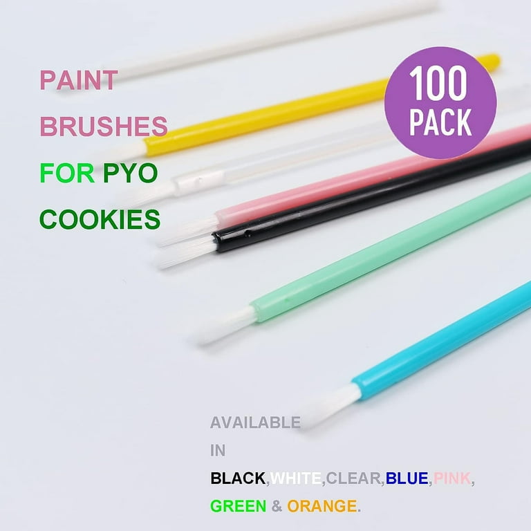 Paint Your Own Brushes for Edible Cookies Cupcakes Palettes,Mini Paint  Brushes for Cookies,Lip applicators Disposable Mini Brushes for Lipstick  (Pink)