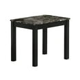 thumbnail image 3 of 3 Piece Coffee Table and End Table with Faux Marble Top Black - Saltoro Sherpi, 3 of 7