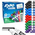 thumbnail image 1 of EXPO Dry Erase Markers, Low Odour Ink, Assorted Colours, Chisel Tip, 36 Count, 1 of 7