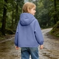 thumbnail image 6 of Fesfesfes Kids Unisex Hooded Rain Jacket Lightweight Waterproof Windbreaker with Pockets, Casual Outdoor Coat for Kids School Play Ages 5-16 Years, 6 of 8