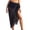 4-swiss Dot - Black, variant on Ekouaer Women Sarong Swimwear Coverups Chiffon Long Bikini Wraps Sheer Beach Bathing Suit Cover Up