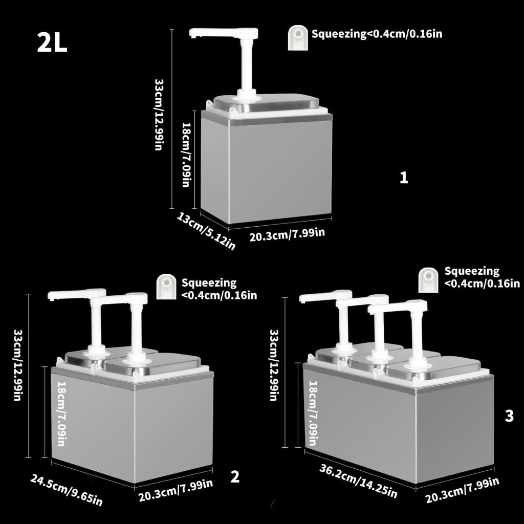 Hand Operated Liquid Dispenser Pumps Stainless Steels Construction Condiment Pumps Station For Chocolate Sauce Syrups