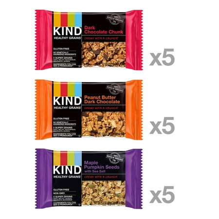 KIND Healthy Grains Variety Pack, 15 Ct (Best Healthy Snack Bars)