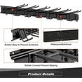 thumbnail image 4 of Heavy Duty Garage Storage Rack System Wall Mounted Tool Organizer with 8 Double Hooks 3 Rails for Garden Yard Tools, 4 of 6