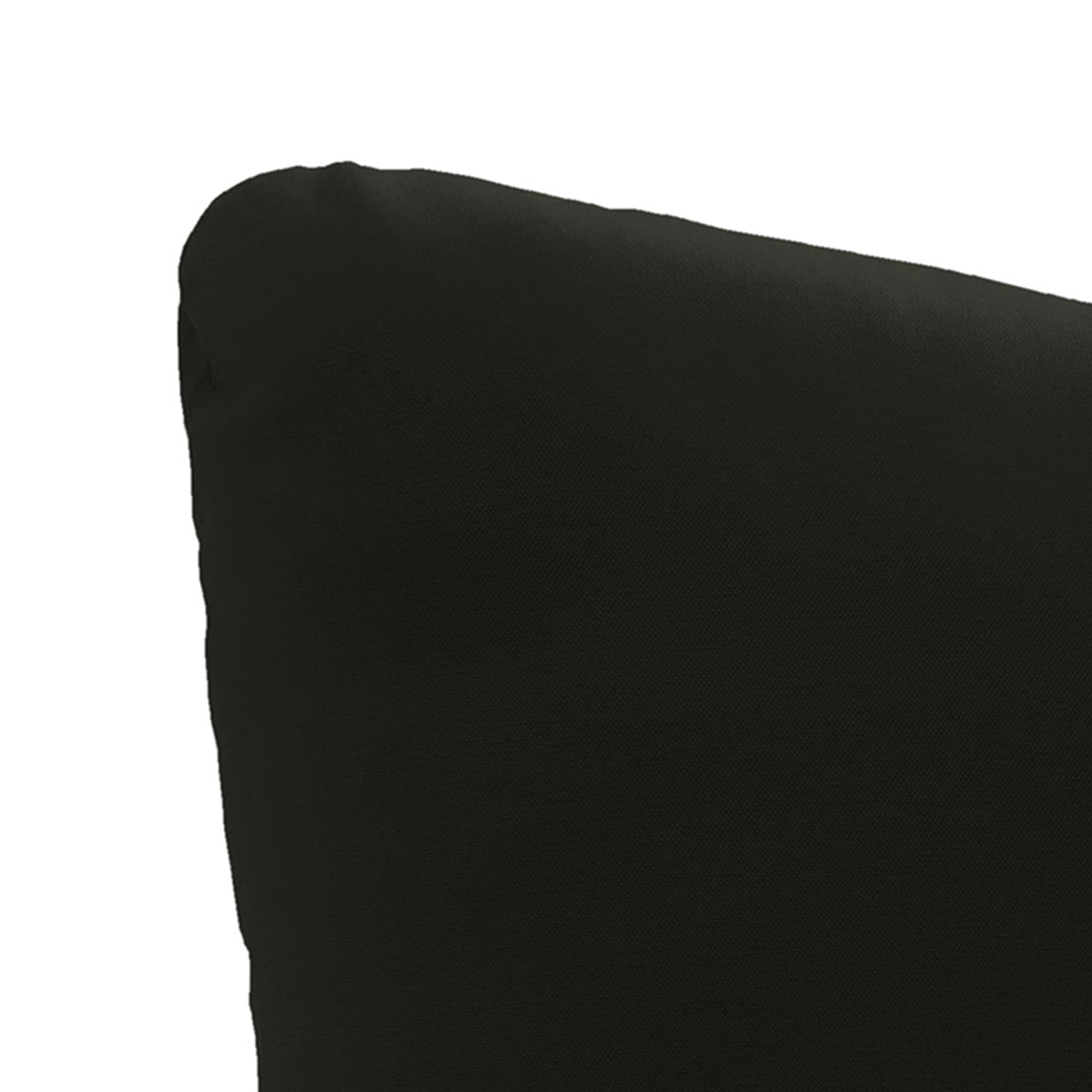 Jordan Manufacturing 23.5" x 24" Canvas Black Solid Square Tufted Outdoor Deep Seat Chair Back Cushion with Fabric Button (2 Pack)
