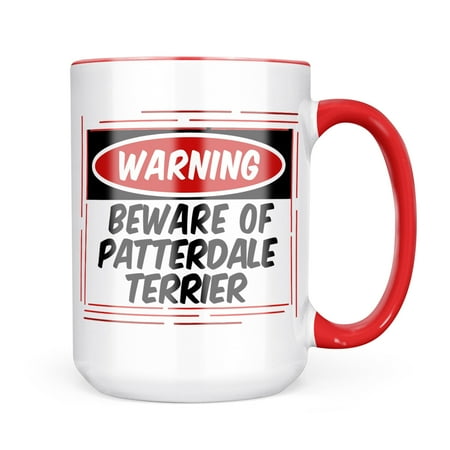 

Neonblond Beware of the Patterdale Terrier Dog from England Mug gift for Coffee Tea lovers