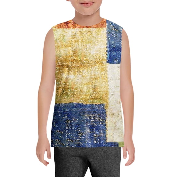 Ruyang 4th of July Tank Tops for Boys American Flag Graphic Sleeveless Sports Camisoles Summer Patriotic Active Tee Tops