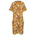 thumbnail image 4 of Vestido de noche con bolsos, elegante y elegante de los años 70 con estampado floral para real, 4 of 6