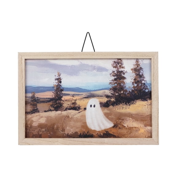 Countryside Ghost Framed Wall Art, Multicolor, 8" x 12", Halloween by Way To Celebrate