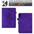 thumbnail image 2 of Jiahe Cover For iPad 10th Generation 2022 10.9 inch,Rugged Shockproof Emboss Flower Pattern Auto Wake/Sleep Card Slot,Purple, 2 of 9