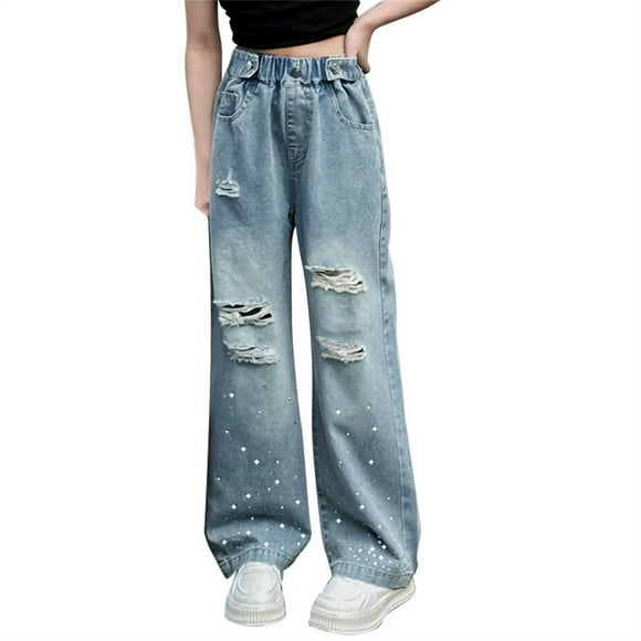 THJRPQJFD Baggy Jeans for Girls 10-12 High Rise Skinny Jeans Flare Pants Clothes for 12-14 3t Clothes Girl Clothes Gym Clothes Girls Size 8 Clothes Teens Cheap Clothes