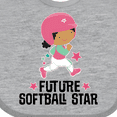 thumbnail image 4 of Inktastic Future Softball Star Cute Girls Girls Baby Bib, 4 of 4